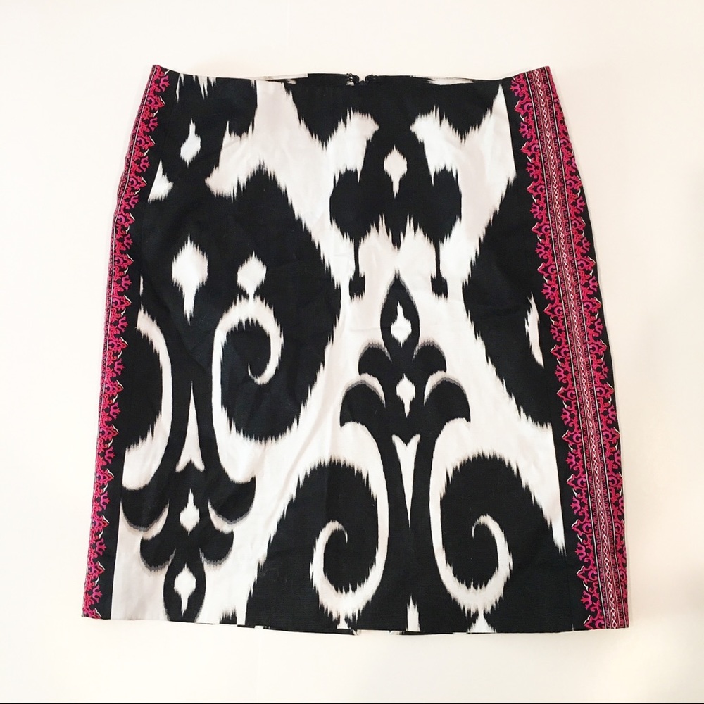 NWT WHBM Graphic Ikat Faille Pencil Skirt 2